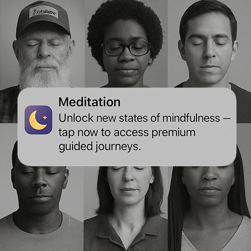 Phone with meditation app